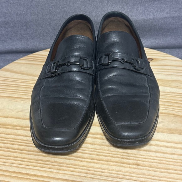 Blake McKay Mens Black Leather Bit Loafers Size 11.5 M6 Apron Toe‎ Dress Shoes main image 5